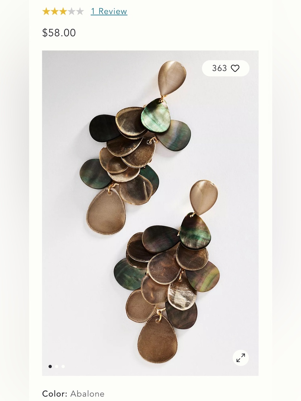 New Anthropologie Cluster Earrings